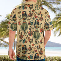 Hawaii Halloween Hawaiian Shirt Spooky Tropical Hula Zombie