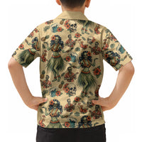 Hawaii Halloween Hawaiian Shirt Spooky Tropical Hula Zombie