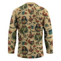 Hawaii Halloween Hockey Jersey Spooky Tropical Hula Zombie