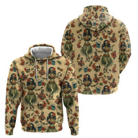 Hawaii Halloween Hoodie Spooky Tropical Hula Zombie