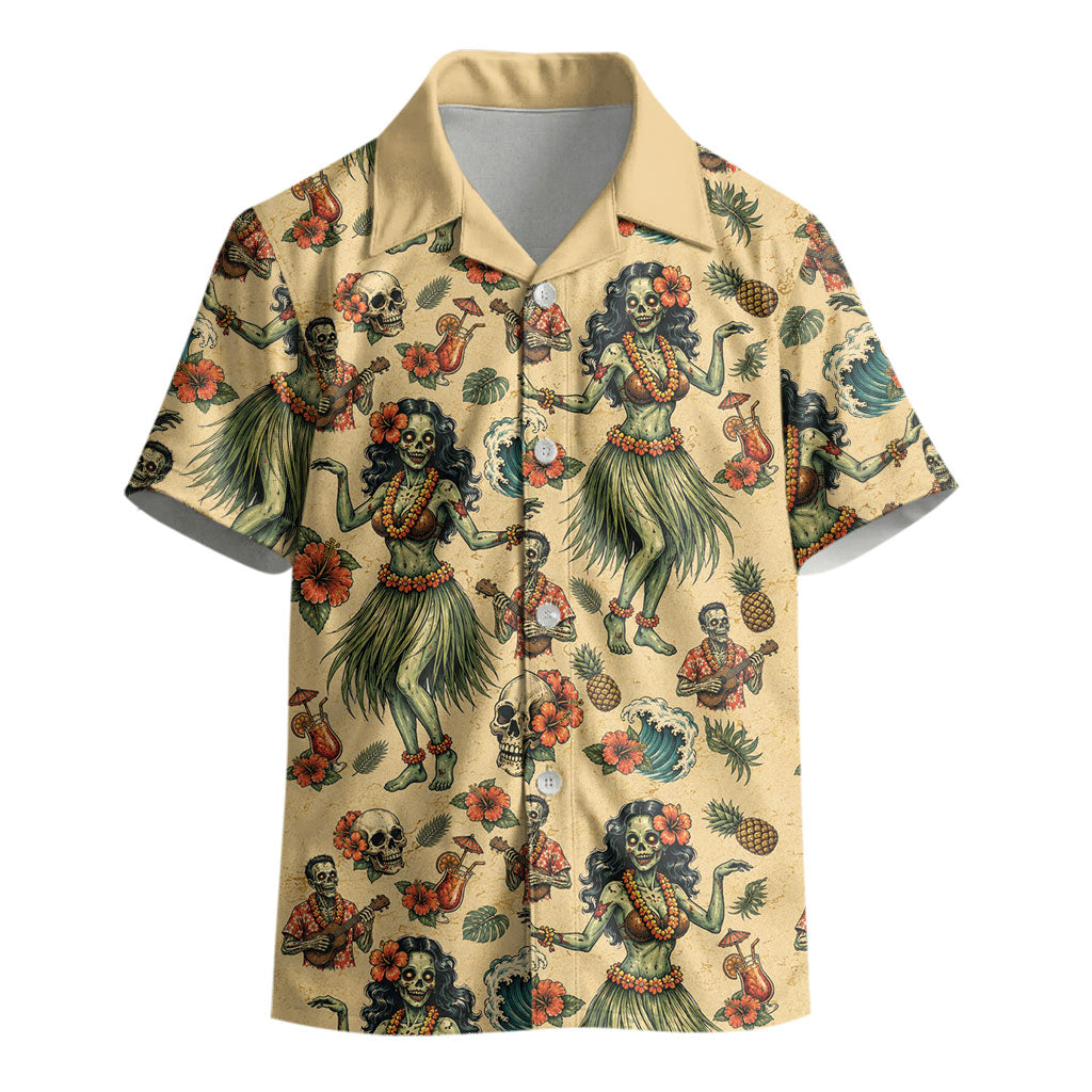 Hawaii Halloween Kid Hawaiian Shirt Spooky Tropical Hula Zombie
