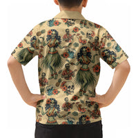 Hawaii Halloween Kid Hawaiian Shirt Spooky Tropical Hula Zombie