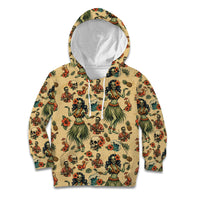 Hawaii Halloween Kid Hoodie Spooky Tropical Hula Zombie