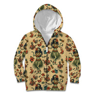 Hawaii Halloween Kid Hoodie Spooky Tropical Hula Zombie