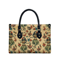 Hawaii Halloween Leather Bag Spooky Tropical Hula Zombie