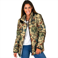 Hawaii Halloween Padded Jacket Spooky Tropical Hula Zombie