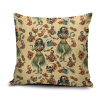 Hawaii Halloween Pillow Cover Spooky Tropical Hula Zombie