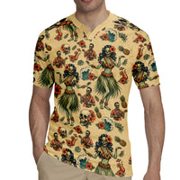 Hawaii Halloween Rugby Jersey Spooky Tropical Hula Zombie