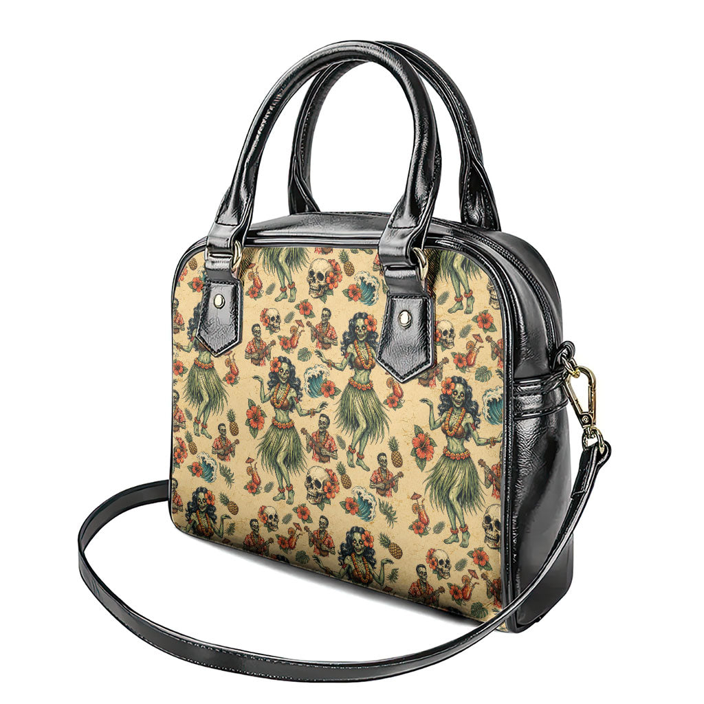 Hawaii Halloween Shoulder Handbag Spooky Tropical Hula Zombie