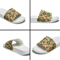 Hawaii Halloween Slide Sandals Spooky Tropical Hula Zombie