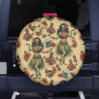 Hawaii Halloween Spare Tire Cover Spooky Tropical Hula Zombie