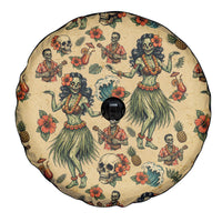 Hawaii Halloween Spare Tire Cover Spooky Tropical Hula Zombie