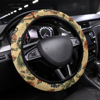 Hawaii Halloween Steering Wheel Cover Spooky Tropical Hula Zombie