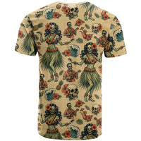 Hawaii Halloween T Shirt Spooky Tropical Hula Zombie