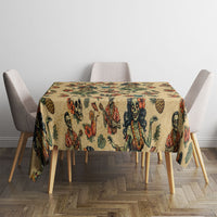 Hawaii Halloween Tablecloth Spooky Tropical Hula Zombie