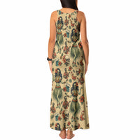 Hawaii Halloween Tank Maxi Dress Spooky Tropical Hula Zombie