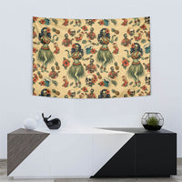 Hawaii Halloween Tapestry Spooky Tropical Hula Zombie