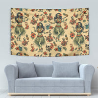 Hawaii Halloween Tapestry Spooky Tropical Hula Zombie