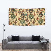 Hawaii Halloween Tapestry Spooky Tropical Hula Zombie