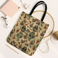 Hawaii Halloween Tote Bag Spooky Tropical Hula Zombie