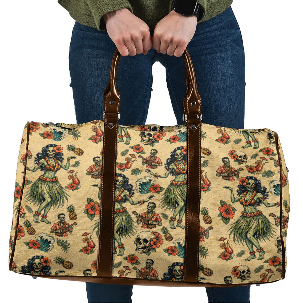 Hawaii Halloween Travel Bag Spooky Tropical Hula Zombie