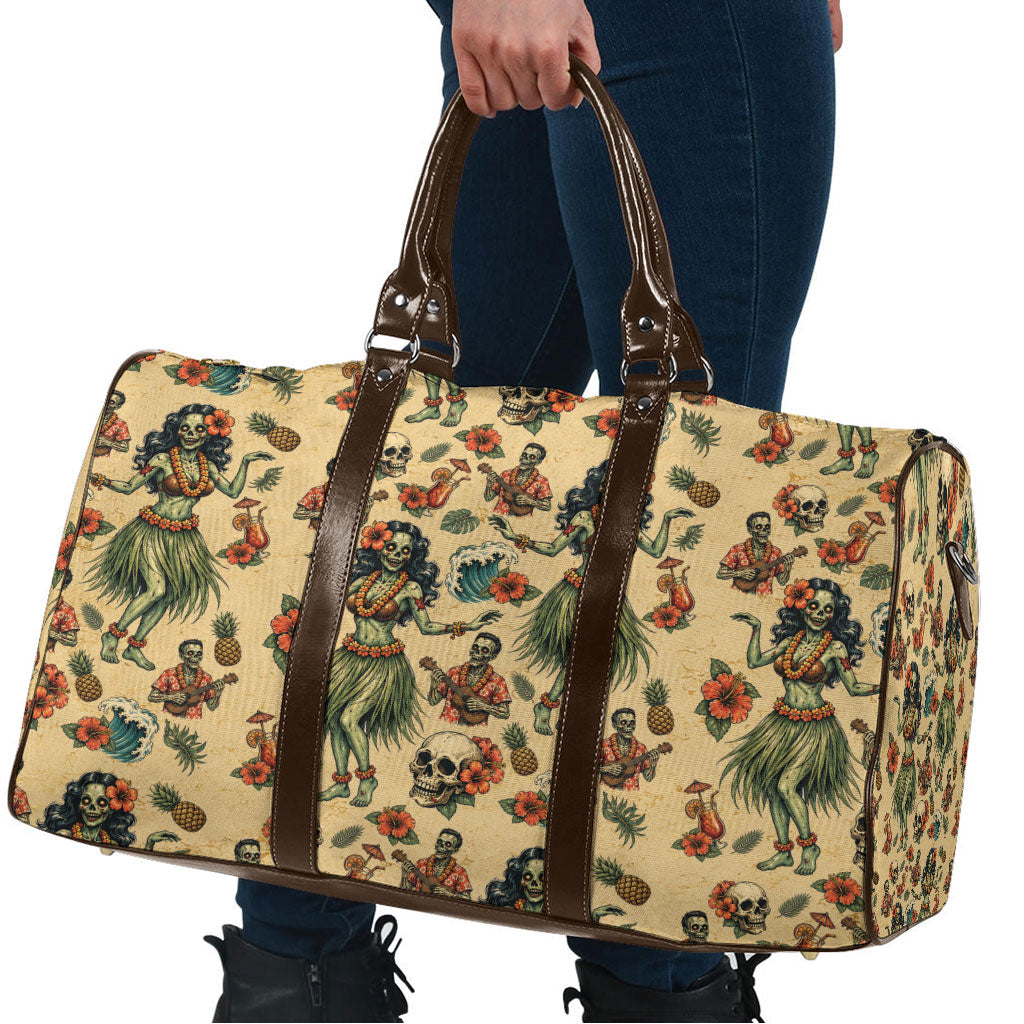 Hawaii Halloween Travel Bag Spooky Tropical Hula Zombie