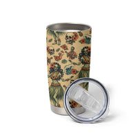 Hawaii Halloween Tumbler Cup Spooky Tropical Hula Zombie