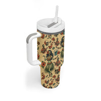 Hawaii Halloween Tumbler With Handle Spooky Tropical Hula Zombie