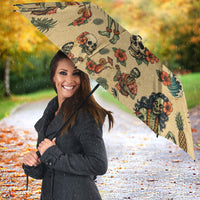 Hawaii Halloween Umbrella Spooky Tropical Hula Zombie
