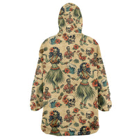 Hawaii Halloween Wearable Blanket Hoodie Spooky Tropical Hula Zombie