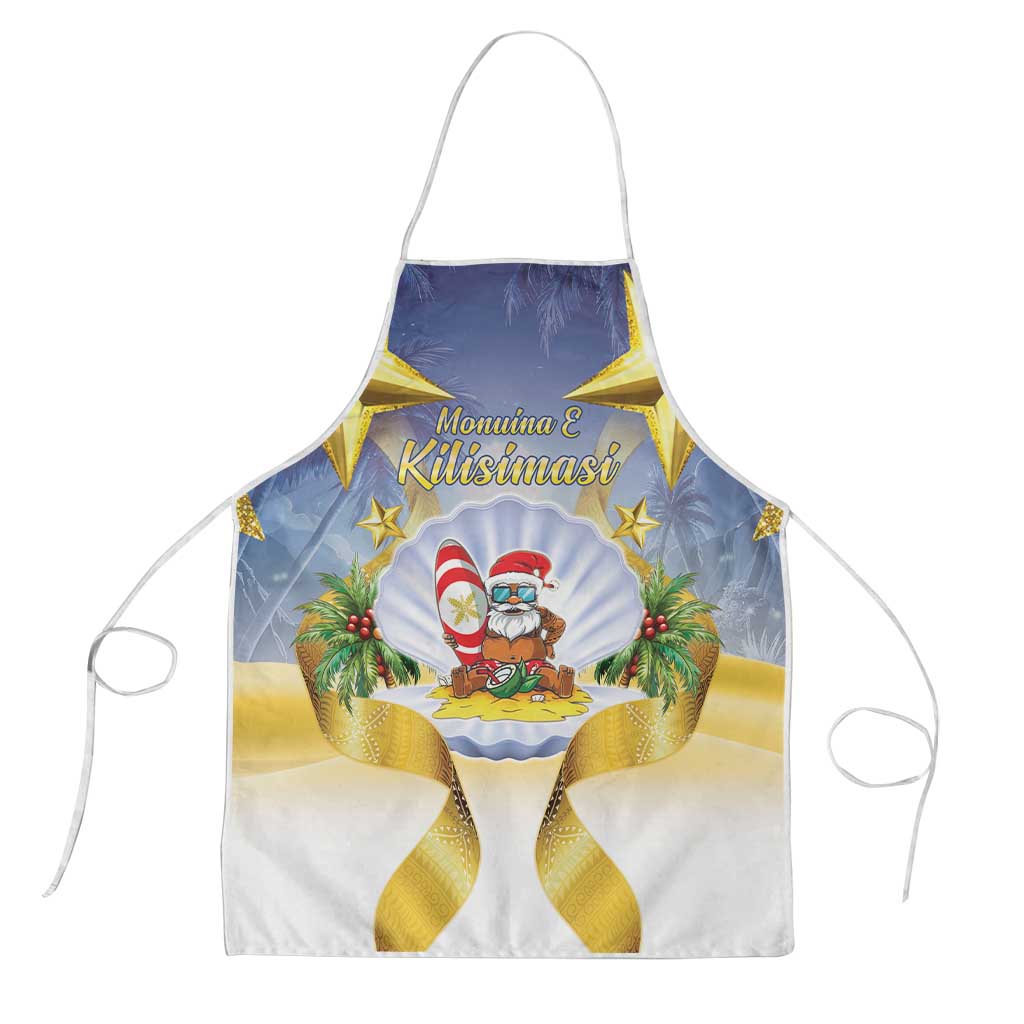 Niue Christmas Apron Seashell Santa Beach Vibes - Polynesian Pride