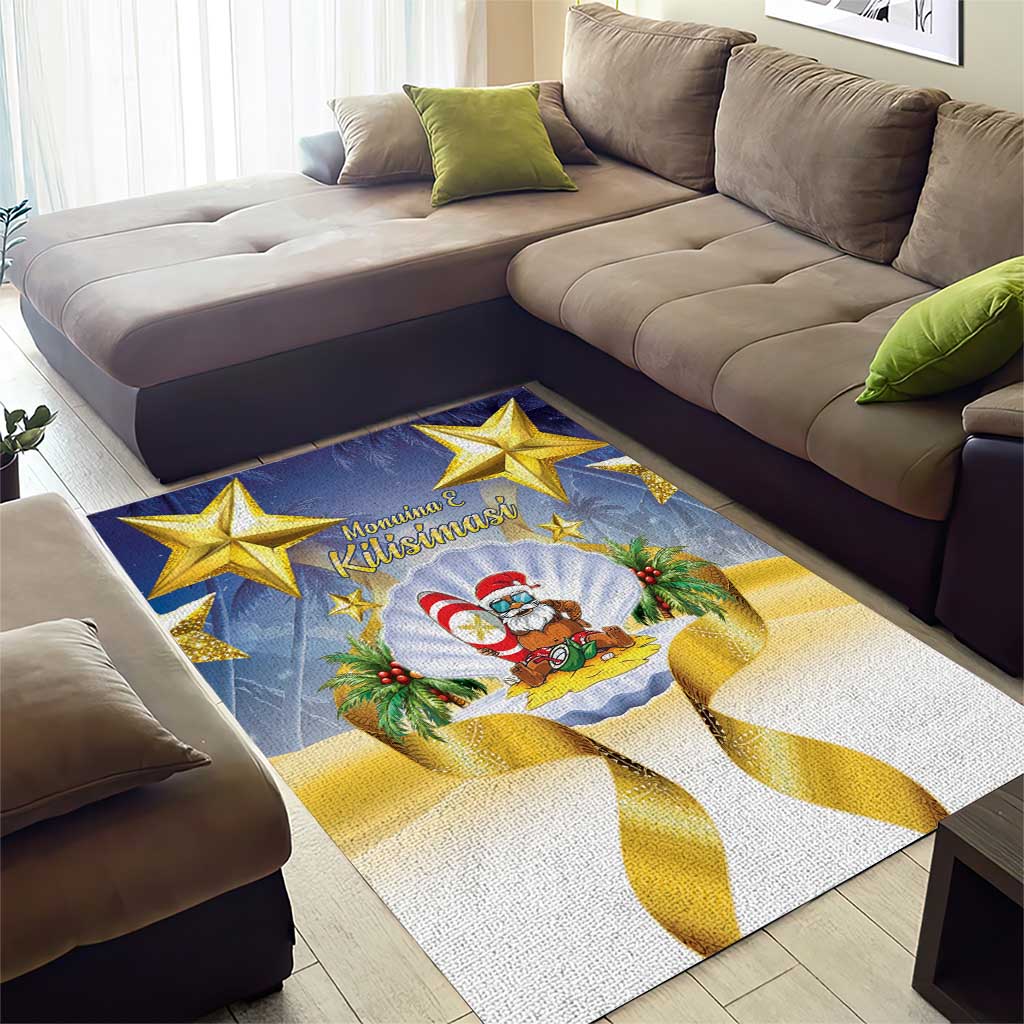 Niue Christmas Area Rug Seashell Santa Beach Vibes - Polynesian Pride