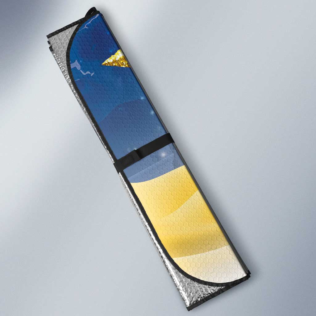 Niue Christmas Auto Sun Shade Seashell Santa Beach Vibes - Polynesian Pride