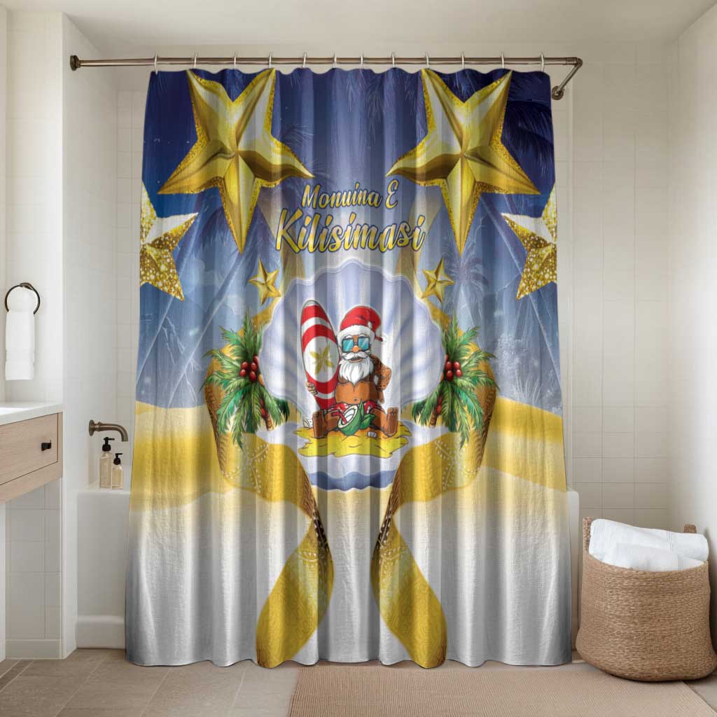 Niue Christmas Bathroom Set Seashell Santa Beach Vibes - Polynesian Pride