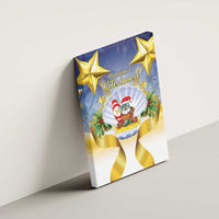 Niue Christmas Canvas Wall Art Seashell Santa Beach Vibes - Polynesian Pride