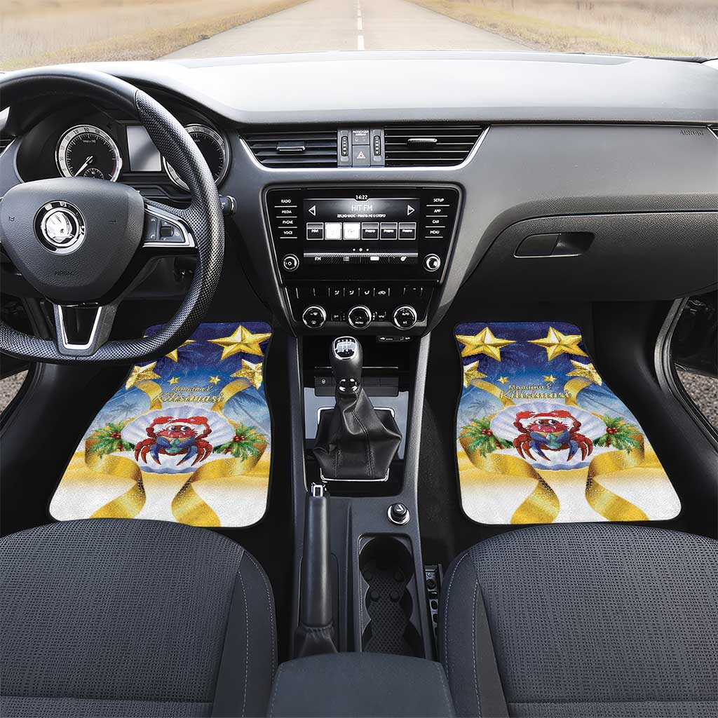 Niue Christmas Car Mats Seashell Santa Beach Vibes - Polynesian Pride