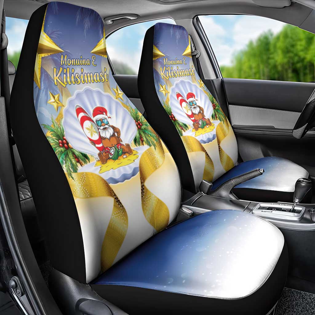 Niue Christmas Car Seat Cover Seashell Santa Beach Vibes - Polynesian Pride