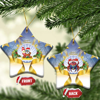 Niue Christmas Ceramic Ornament Seashell Santa Beach Vibes - Polynesian Pride