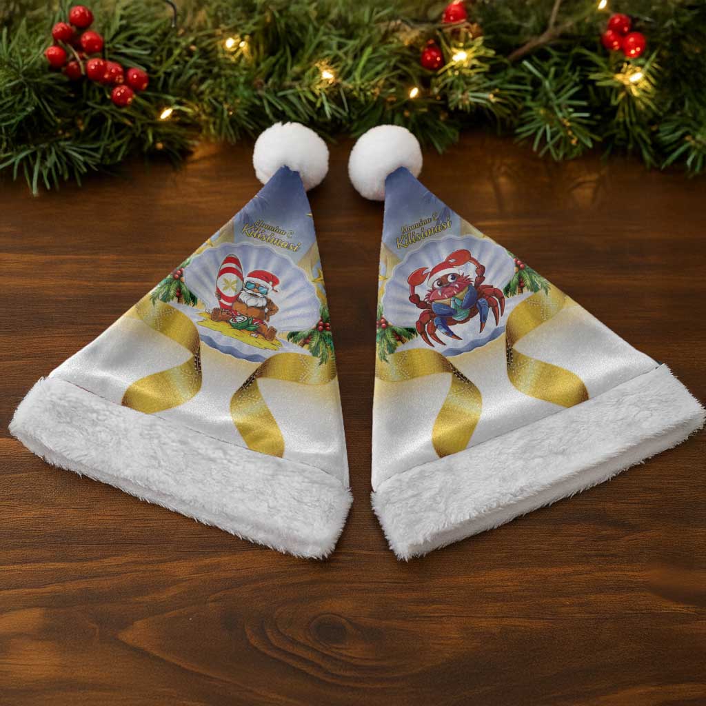 Niue Christmas Santa Hat Seashell Santa Beach Vibes - Polynesian Pride