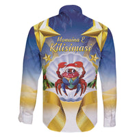 Niue Christmas Family Matching Off The Shoulder Long Sleeve Dress and Hawaiian Shirt Seashell Santa Beach Vibes - Polynesian Pride