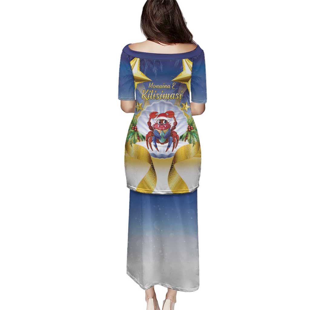 Niue Christmas Family Matching Puletasi and Hawaiian Shirt Seashell Santa Beach Vibes - Polynesian Pride