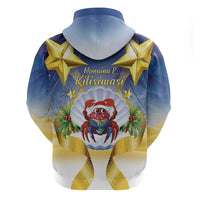 Niue Christmas Hoodie Seashell Santa Beach Vibes - Polynesian Pride