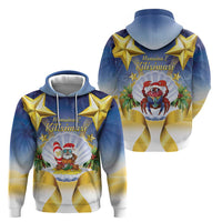 Niue Christmas Hoodie Seashell Santa Beach Vibes - Polynesian Pride