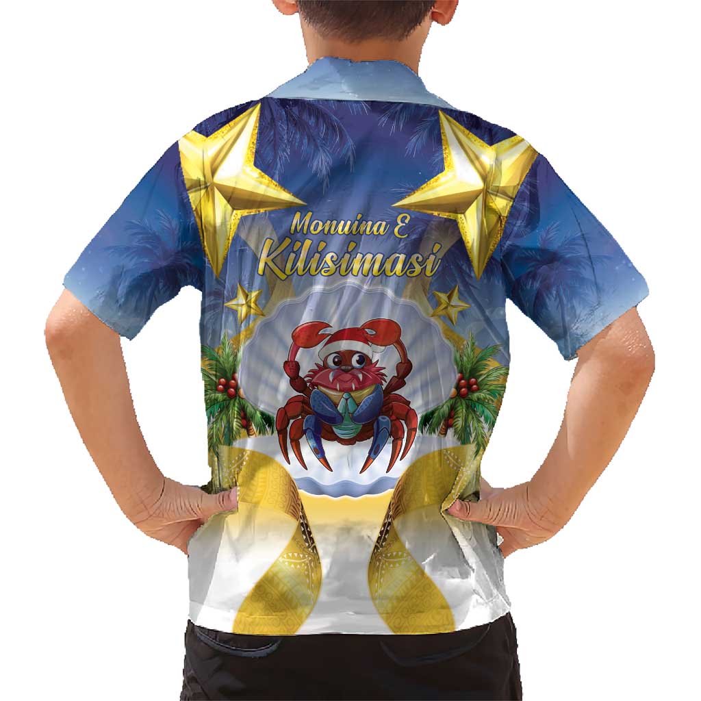 Niue Christmas Kid Hawaiian Shirt Seashell Santa Beach Vibes - Polynesian Pride