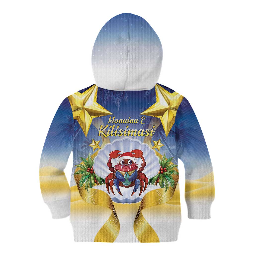 Niue Christmas Kid Hoodie Seashell Santa Beach Vibes - Polynesian Pride