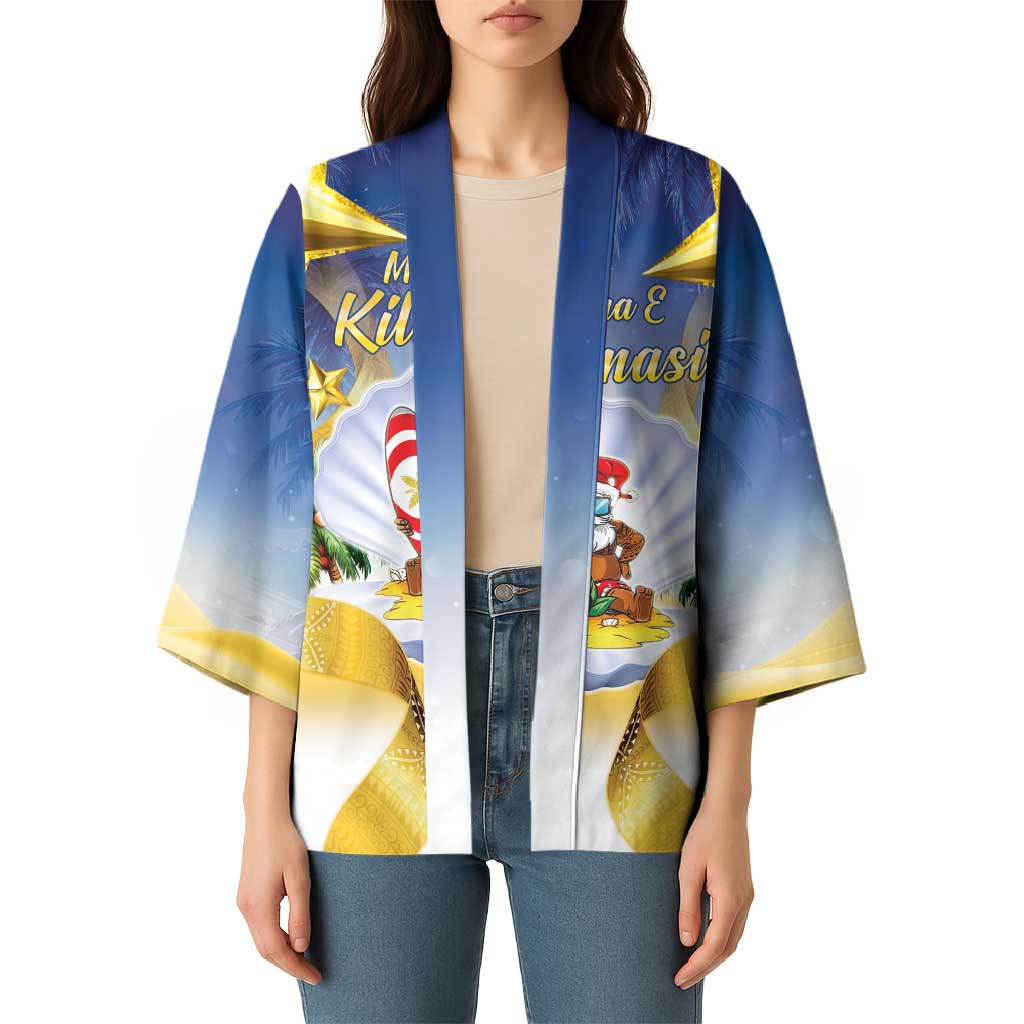 Niue Christmas Kimono Seashell Santa Beach Vibes - Polynesian Pride