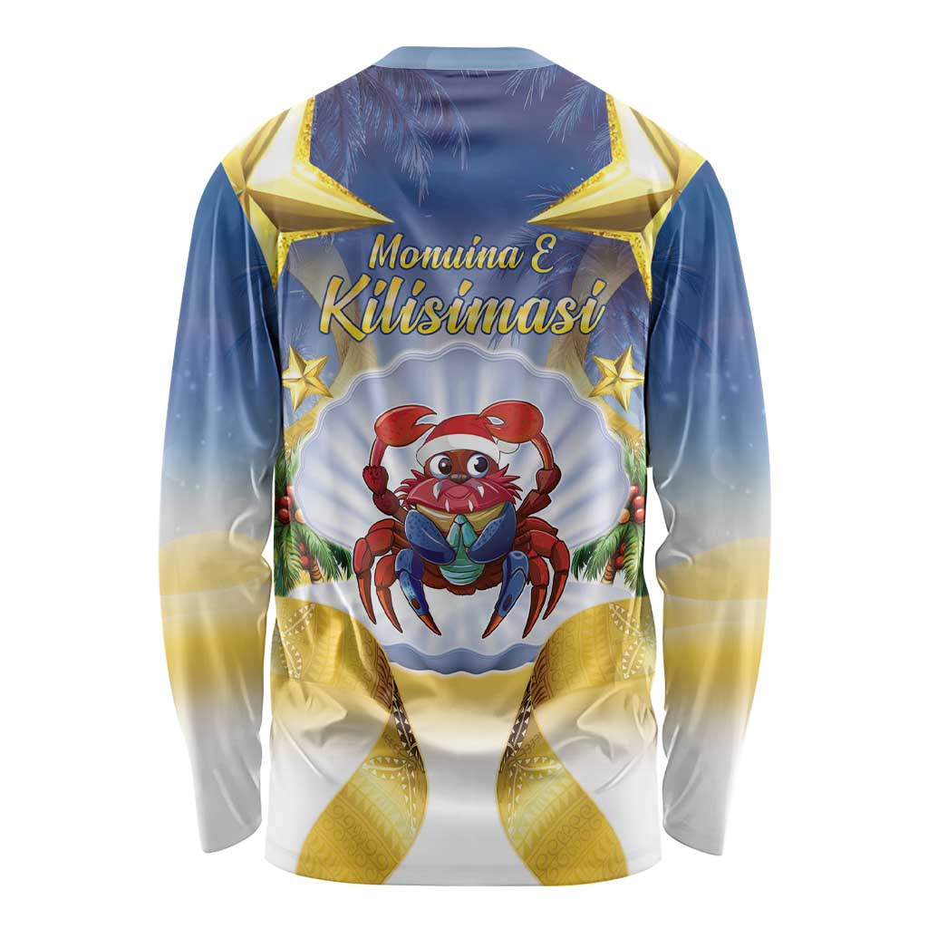 Niue Christmas Long Sleeve Shirt Seashell Santa Beach Vibes - Polynesian Pride
