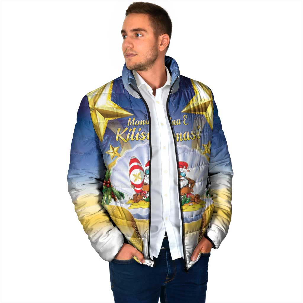 Niue Christmas Padded Jacket Seashell Santa Beach Vibes - Polynesian Pride
