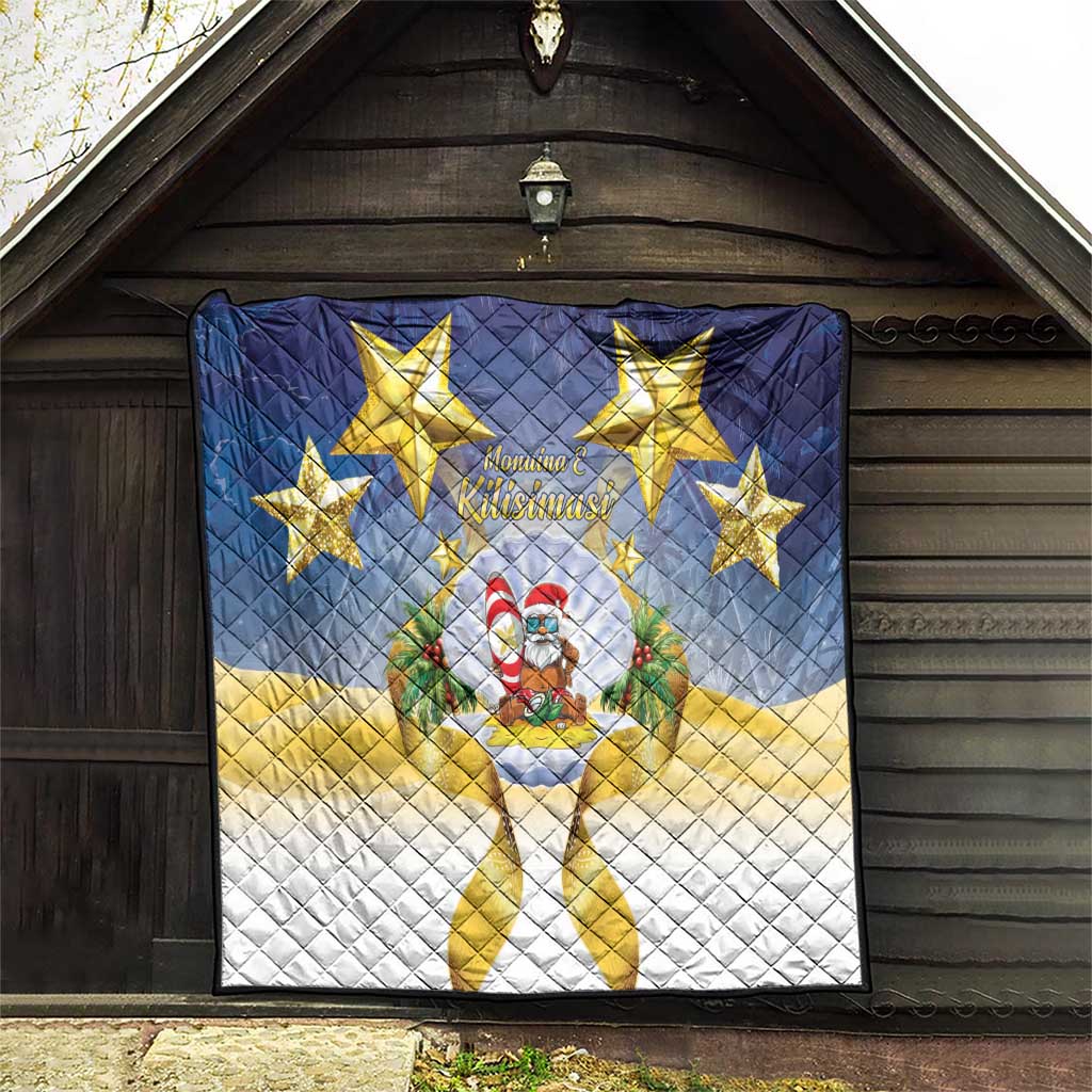 Niue Christmas Quilt Seashell Santa Beach Vibes - Polynesian Pride