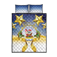 Niue Christmas Quilt Bed Set Seashell Santa Beach Vibes - Polynesian Pride